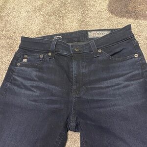 AG Jeans THE MARI high rise Dark Blue Jeans size 26R straight leg EEUC